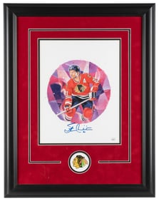 Stan Mikita Signed Canada Post Lithograph (JSA). Color lith...