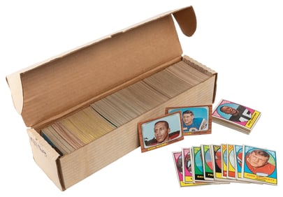 Box of 1960s-70s Football Cards. Full card storage box (len...
