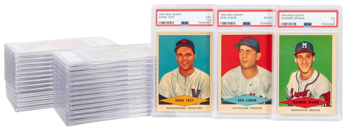 [BASEBALL CARDS]. Group of 29 Red Heart “The Big League Dog...