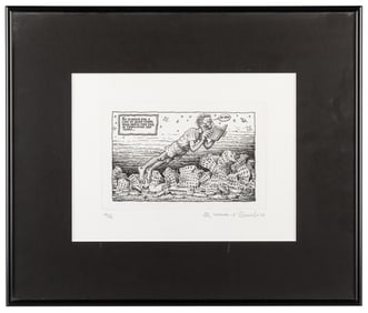 R. Crumb “Quiet Study” Signed Limited Edition Etching. [Wil...