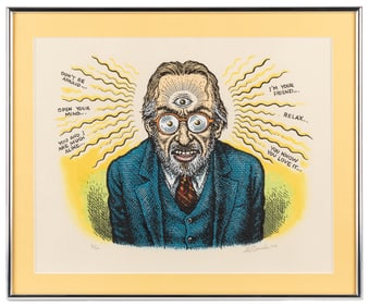R. Crumb Third Eye Signed Limited Edition Serigraph. Wildwo...