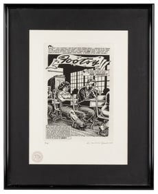 R. Crumb Footsy Limited Edition Signed Etching. 2013. Limit...
