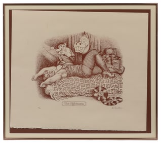 R. Crumb “The Nightmare” Signed and Numbered Print. N.d (19...