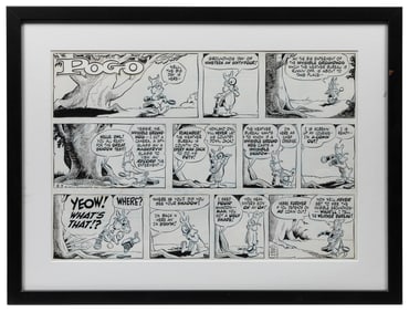 KELLY, Walt. Pogo Sunday Comic Strip Original Art. Hall Syn...