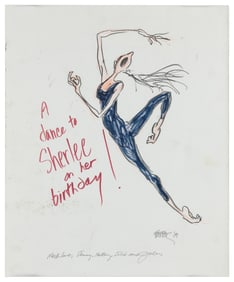 FEIFFER, Jules (1929 – 2025). Dancer Signed Drawing. 2009. ...
