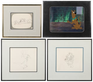 [ANIMATION ART]. [HANNA BARBERA PRODUCTIONS]. Trio of Origi...