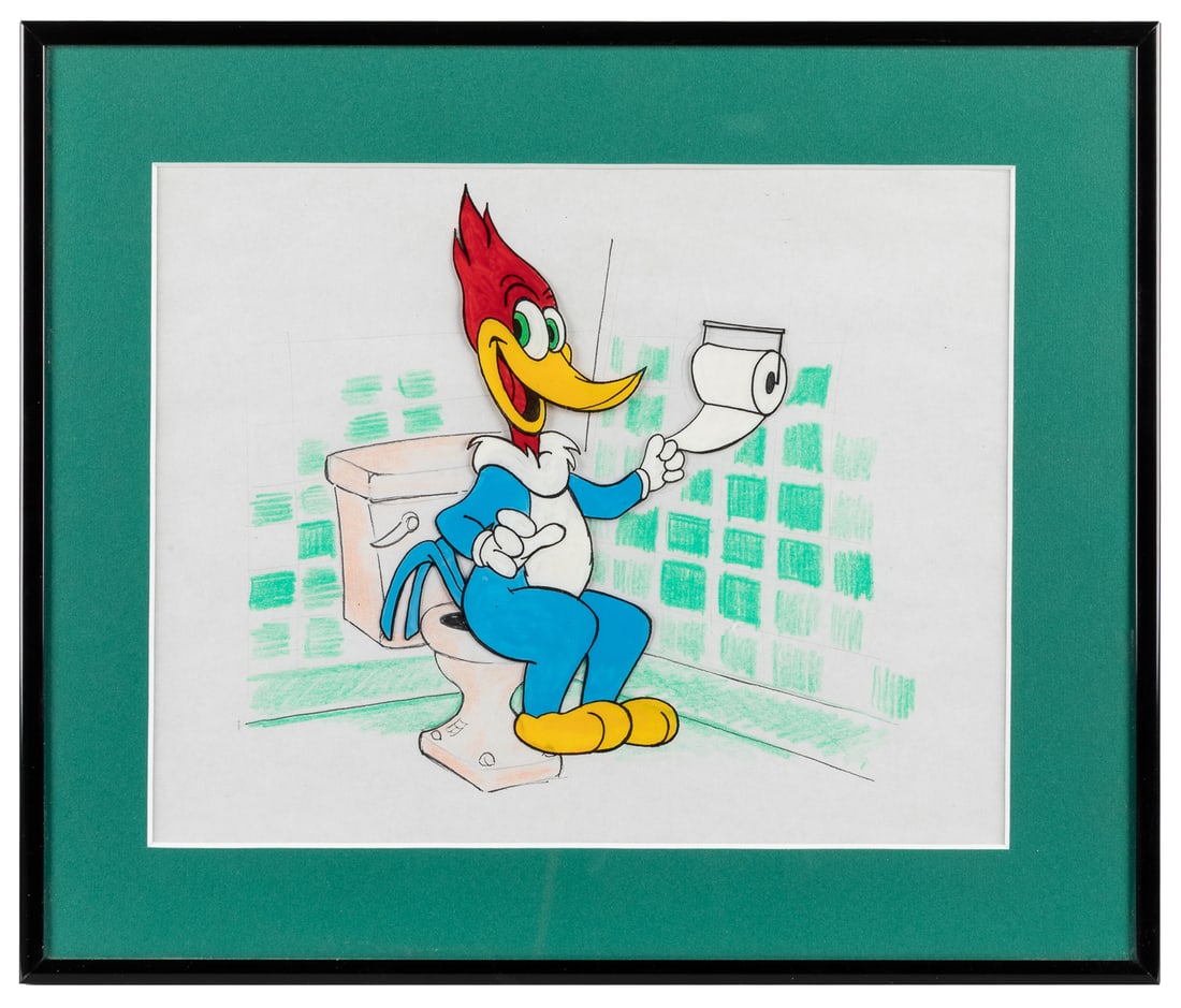 Woody Woodpecker Animation Cel. Color graphite on paper wit... (1 of 1)