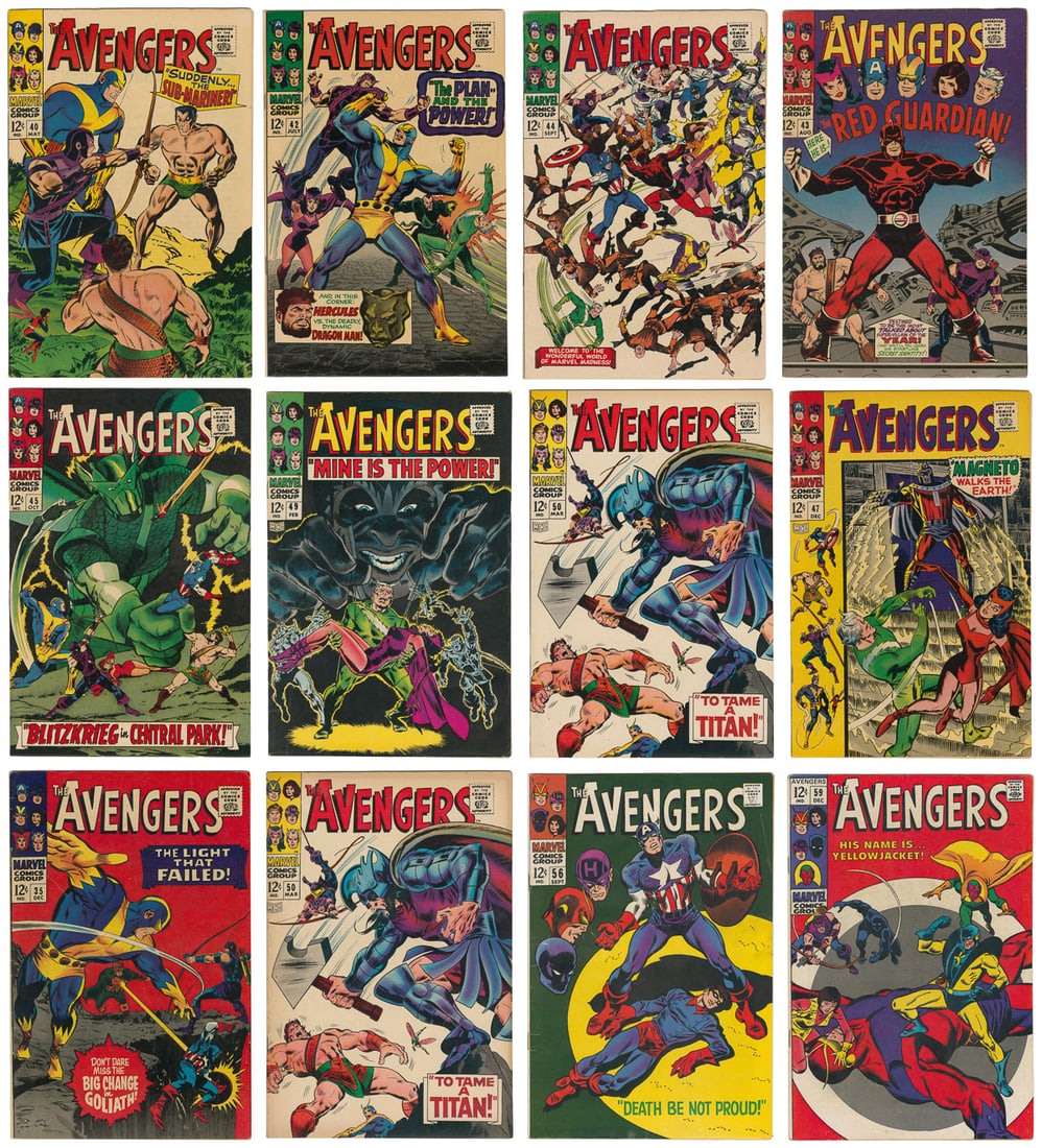 The Avengers Group of 12 Comic Books. Marvel Comics, 1966-6... (1 of 13)