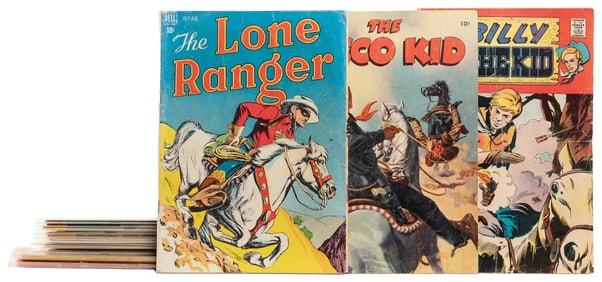 [COWBOY & WESTERN COMICS]. Group of 16 comic books. Includi...