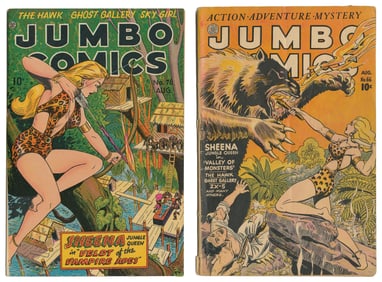 Jumbo Comics #78 and #66. Fiction House, 1944/45. Including...