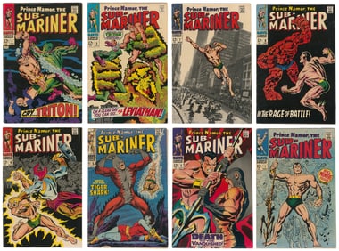 The Sub-Mariner #1 - #8. Marvel Comics, 1968. The first eig...