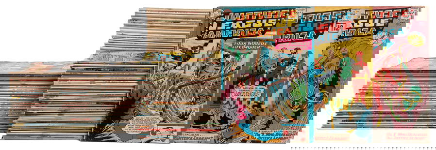 Justice League Group of Approximately 200 Comics. DC Comics...: Justice League Group of Approximately 200 Comics. DC Comics, 1961 &#8211; 86. Mixed issues from No. 8 to No. 169, stored in a banker box. Earlier issues bagged. Condition varies; generally GD/VG or be