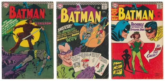 [COMICS]. Batman #179, #181, and #189. [DC Comics, March 19...