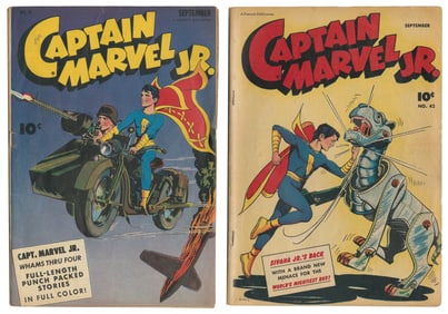 [COMICS]. Captain Marvel Jr. #11 and #42. [Fawcett Magazine...