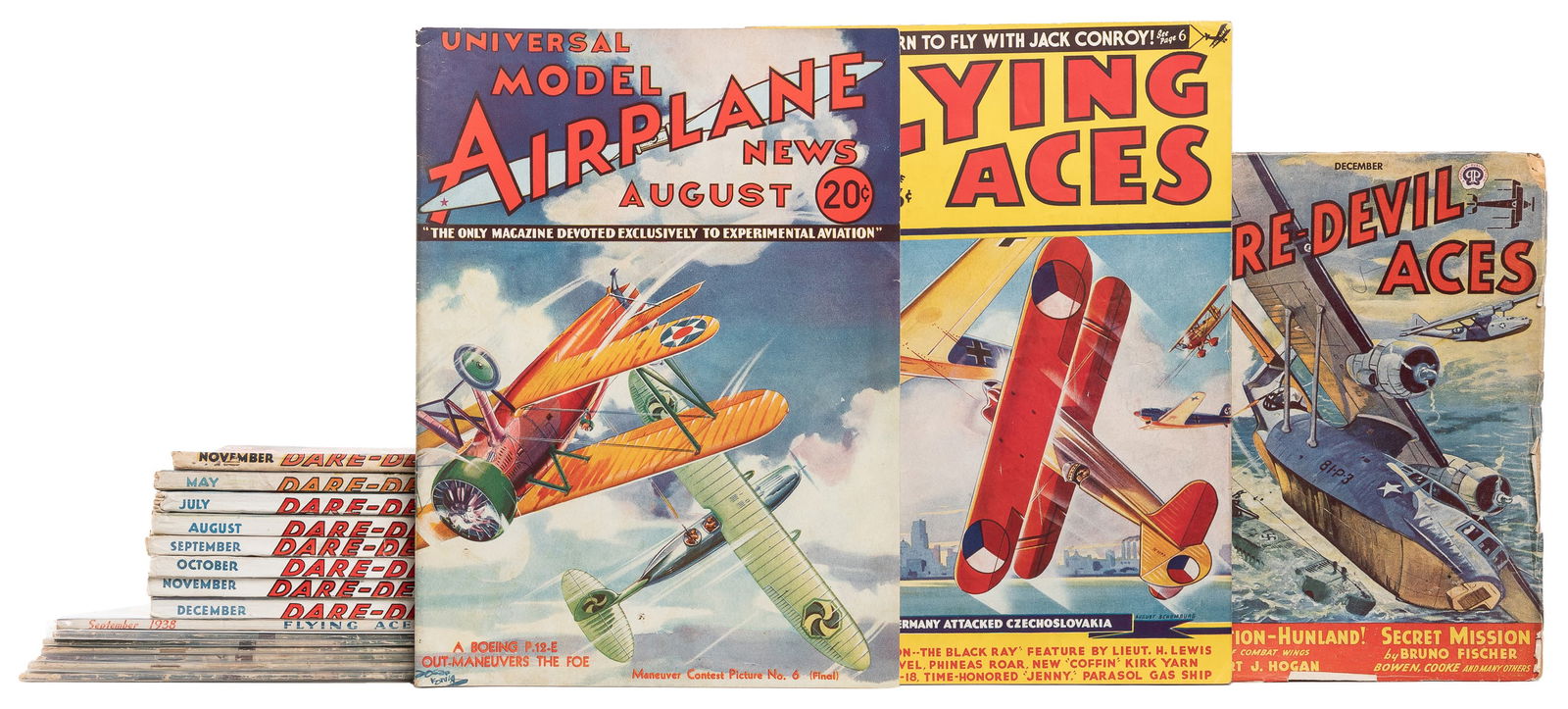 [AVIATION]. Group of 18 pulps and magazines. V.p., 1930s. I... (1 of 1)