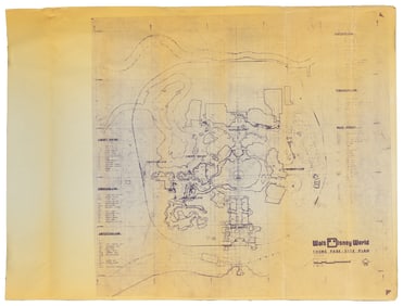 Walt Disney World Theme Park Site Plan blueprint. Dated 1-2...