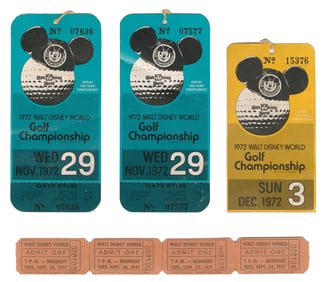 Walt Disney World Opening Tickets and Publications Lot. 197...
