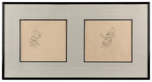 [ANIMATION ART]. [WALT DISNEY PRODUCTIONS]. Pair of Origina...