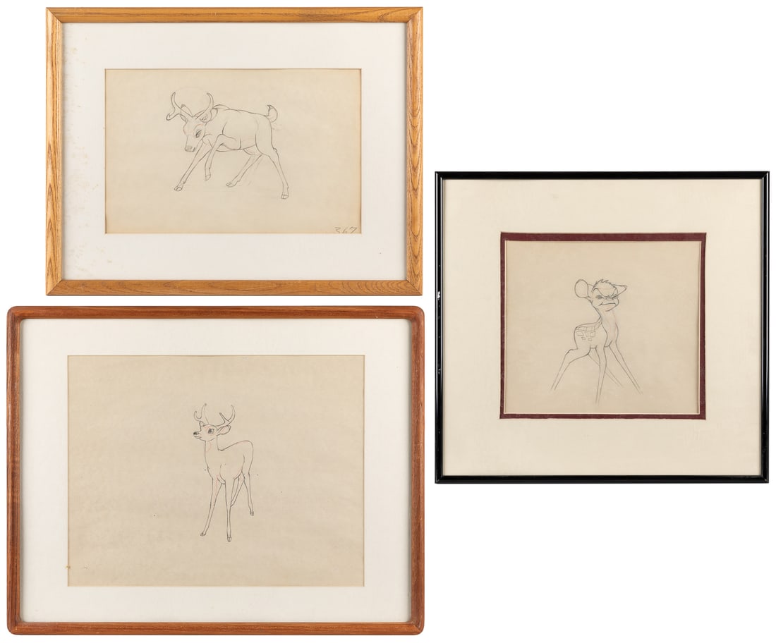 [ANIMATION ART]. [WALT DISNEY PRODUCTIONS]. Trio of Origina... (1 of 4)