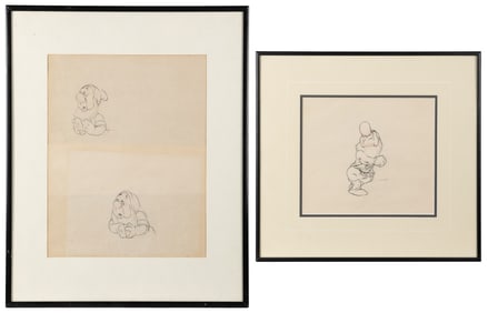 [ANIMATION ART]. [WALT DISNEY PRODUCTIONS]. Group of 4 Orig...