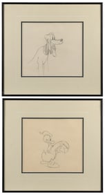 [ANIMATION ART]. [WALT DISNEY PRODUCTIONS]. Pair of Origina...