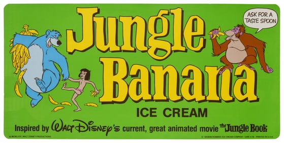 Jungle Banana Ice Cream. Walt Disney Productions, 1967. Hor...