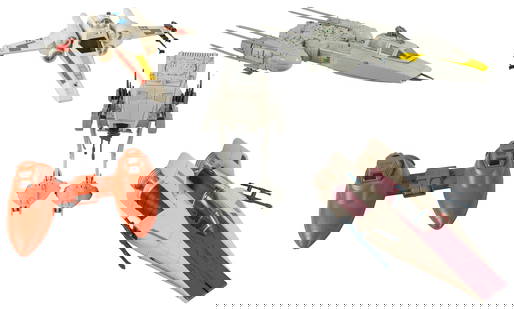 [STAR WARS]. Collection of Kenner Original Trilogy Vehicles...: [STAR WARS]. Collection of Kenner Original Trilogy Vehicles. Cincinnati: Kenner, 1977-1985. Includes Millennium Falcon, Imperial Shuttle, Tie Interceptor, AT-AT Walker, Slave I, and other iconic vehic