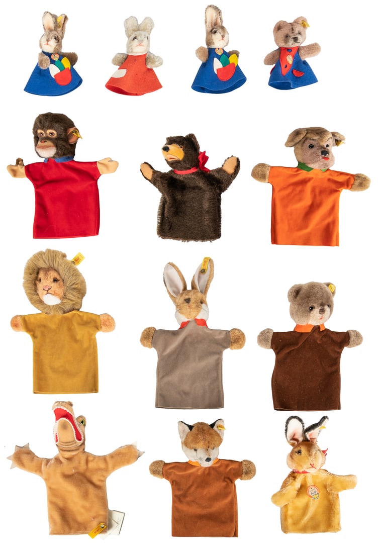 Steiff Animal Hand and Finger Puppets (13). West Germany. S... (1 of 1)
