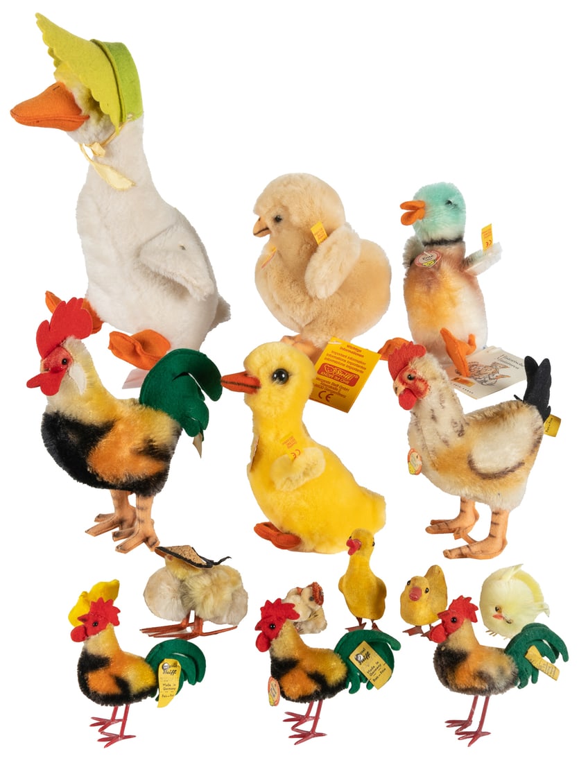 Steiff Rooster, Hen, and Duck Collection (15). Includes Ent... (1 of 1)