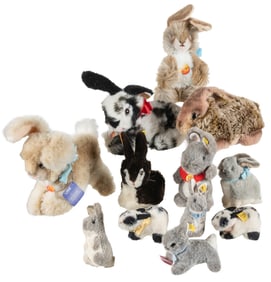 Lot of 12 Steiff Bunny Rabbits. Including Ossi (2947/35), S...
