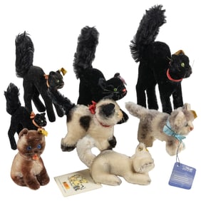 Steiff Black Cats and Others Collection (8). Includes (4) v...