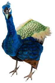 Steiff Large Standing Peacock. Made in West Germany. Standi...