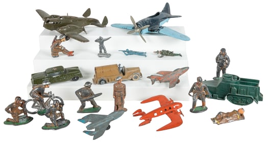Large Group of Military Toys. Including soldiers, planes, v...