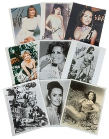 [MOVIE ACTRESSES]. Nine 8 x 10” Photos Signed by Movie Actr...