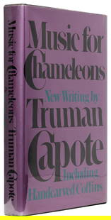 CAPOTE, Truman (1924-1984). Music for Chameleons. New Writi...: CAPOTE, Truman (1924-1984). Music for Chameleons. New Writing&#8230; New York: Random House, [1980]. 8vo. [263], [3, blank] pp. Publisher&#8217;s full black cloth, front board and spine stamped in sil