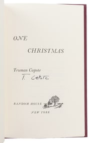 CAPOTE, Truman (1924-1984). One Christmas. New York: Random...