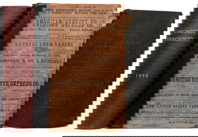 [CHICAGO]. Trio of Chicago City Directories for 1856-57, 18...