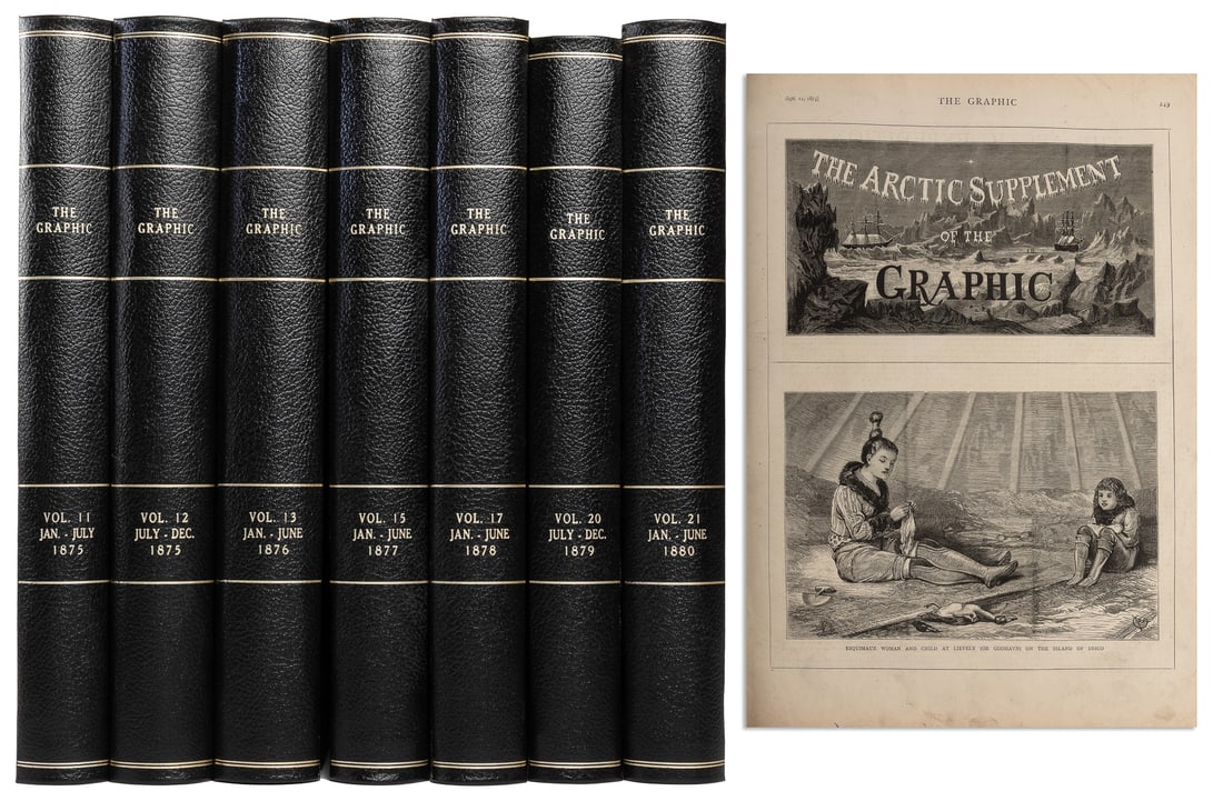 [CHILDREN’S AND ILLUSTRATED BOOKS]. [NEWSPAPERS]. The Graph...: [CHILDREN’S AND ILLUSTRATED BOOKS]. [NEWSPAPERS]. The Graphic. An Illustrated Weekly Newspaper. London: The Office of The Graphic, 1875-80. Folios. Numerous engraved illustrations throughout, so