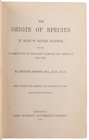DARWIN, Charles (1809-1882). The Origin of the Species by M...