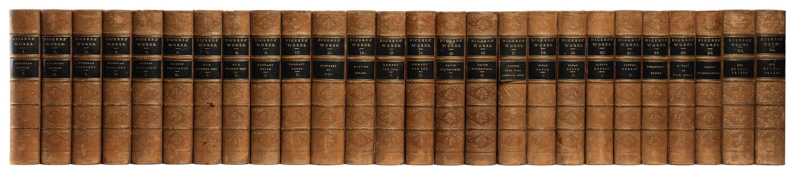 [FINE BINDINGS]. DICKENS, Charles (1812-1870). Works of Cha... (1 of 1)