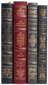 [FINE BINDINGS]. [EASTON PRESS]. Group of 4 Signed, Limited...