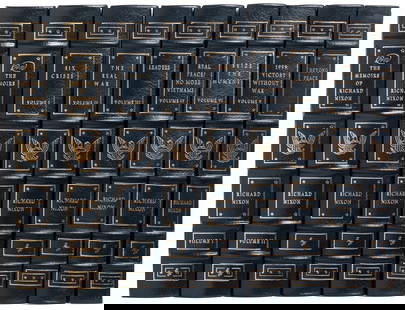 [FINE BINDINGS]. [EASTON PRESS]. NIXON, Richard M. (1913-19...: [FINE BINDINGS]. [EASTON PRESS]. NIXON, Richard M. (1913-1994). Group of 8 Titles in 9 Volumes. Norwalk, CT: The Easton Press, [1978-89]. Collector&#8217;s Editions, none of which are signed by Nixon.