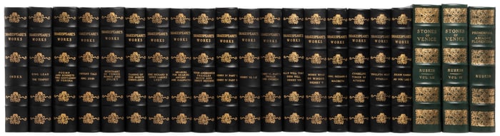[FINE BINDINGS]. SHAKESPEARE, William (1564-1616) and RUSKI...