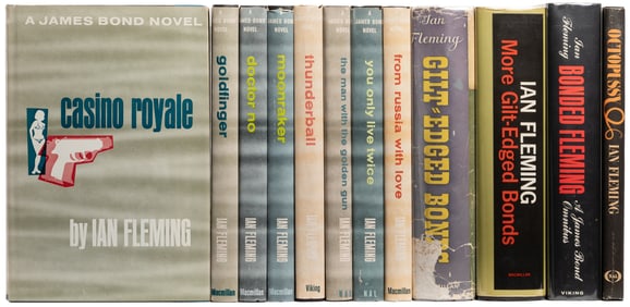 FLEMING, Ian (1908-1964). Group of 12 Early American Editio...