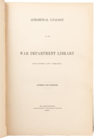 [HOLABIRD, General Samuel B. (1826-1907), his copy]. [FITZG...