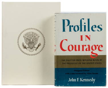 KENNEDY, John F. (1917-1963). Pair of Books Inscribed by Ke...: KENNEDY, John F. (1917-1963). Pair of Books Inscribed by Kennedy&#8217;s Friend and Advisor, Dave Powers (1912-1998), including: Profiles in Courage. New York: Harper & Row, [1961]. 8vo. 266 pp. Publi