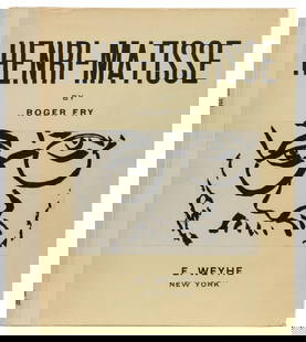 [MATISSE, Henri (1869-1954), subject]. FRY, Roger (1866-193...: [MATISSE, Henri (1869-1954), subject]. FRY, Roger (1866-1934). Henri-Matisse. New York: E. Weyhe, [1935]. Small 4to. Illustrated with 2 color plates, a fold-out color plate, and 62 monochrome plates.