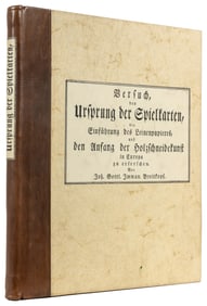 [PLAYING CARDS]. BREITKOPF, Johann Gottlob Immanuel (1719-1...