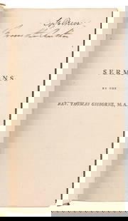  [POLITICAL VIOLENCE]. [PERCIVAL, Spencer (1762-1812), asso...: &#160;[POLITICAL VIOLENCE]. [PERCIVAL, Spencer (1762-1812), association]. GISBORNE, Rev. Thomas (1758-1846).&#160;Sermons&#8230;&#160;London: A. Strahan for T. Cadell, 1802. 8vo. 453, [1, blank], [1,