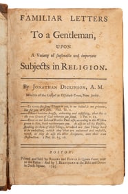 [RELIGION]. DICKINSON, Jonathan (1688-1747). Familiar Lette...